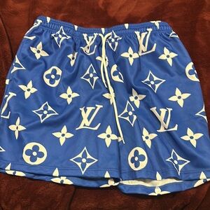 Louis Vuitton Blue Monogram Shorts